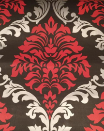 barok behang rood zwart 6511