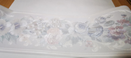 Bloemen behangrand blauw rose breed 60292