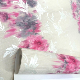 bloemen glitter Behang rose 30082-1