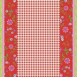 Noordwand Bluuming Affairs 44591 rood wit groen blauw roze bloemen ruiten behang