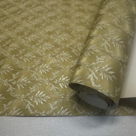 Goud Barok Behang – Glimmend Satijn Look – Klassiek Vinylbehang – Cafe kroegen