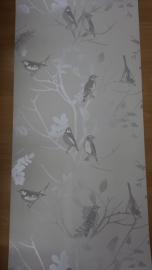 vogel takken bomen parelmoer behang 025
