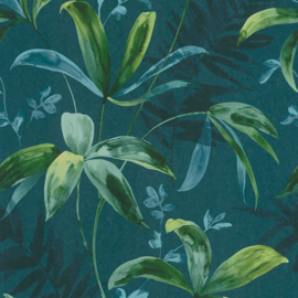 Behang tropical bloemen planten vogel 37704-4