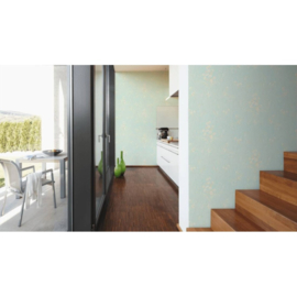 groen bloemen behang 36660-3