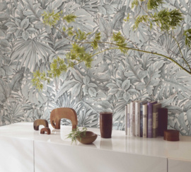 Behang met grote bladeren 33306 Botanica