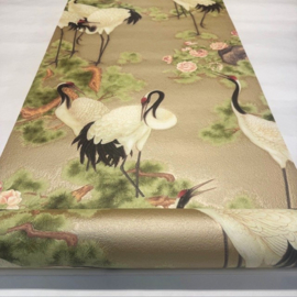 Kraanvogels behang romantisch oosters chinees japans