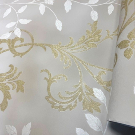 Diamond Dust Vliesbehang 450552 – Linnenlook Nude Goud Glitter – Planten Design