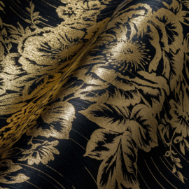 Bloemen goud zwart 30657-7
