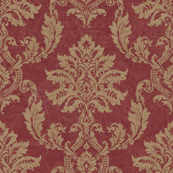 BAROK BEHANG PERZISCHE DAMASK ROOD GOUD XXX57