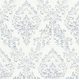 zilver wit barok textiel behang glitter 30659-3
