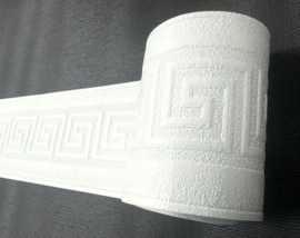 versace behangrand griekse sleutel wit