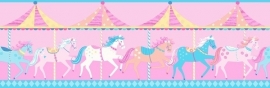 Dutch Carousel behangrand DLB50080 paarden