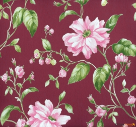 Astoria Marburg groen roze bloemen vlies 53741 behang
