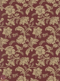 bloemen rood goud behang Trianon XI rasch 515107