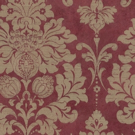 Norwall Silk Impressions rood goud barok behang MD29416