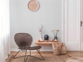3D behang retro grijs vlies 3685-1