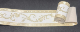 Goud wit behang rand bloemen Hermitage