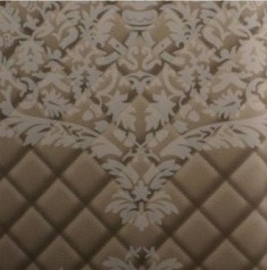 bruin modern barok ruiten behang 3