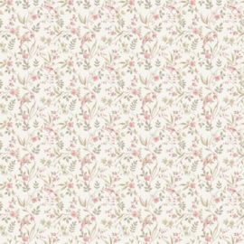 Noordwand Miniatures 3 Vliesbehang G68717 - Engelse Bloemen & Vogeltjes - Zachte Kleuren