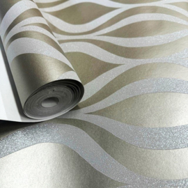 goud glitter barok behang vlies retro 3D effect Erik Kuster stijl
