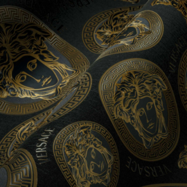 Versace behang koppen zwart goud 38611-7