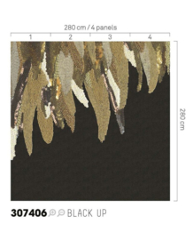 Eijffinger Museum Wallpower 307406 Fancy Feather Black Up
