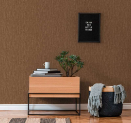Roestbruin vliesbehang 38205-3 – Warm, stijlvol en eenvoudig aan te brengen