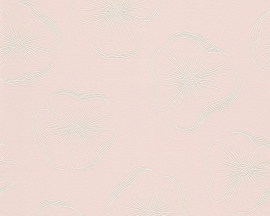 rose bloemen vlies behang 30406-2