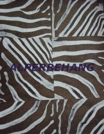 bruin bronz afrika look zebraprint patchwork vlies behang voelt als een vacht 200