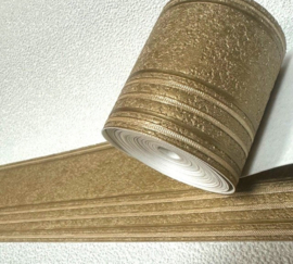 Goud behangrand lederlook streepjes strakke afwerking