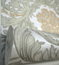 Exclusief Italiaans Vinyl Behang – Barokdesign met Gouden Glitter
