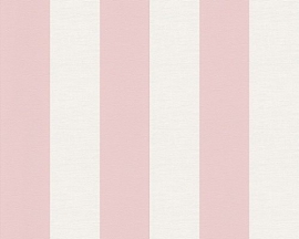roze wit strepen behang vlies liberte 31401-7