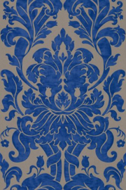 Blauw barok behang vlies 546415