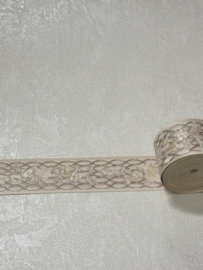 Sierlijke bloemen behangrand 3 cm breed – 5 meter lang