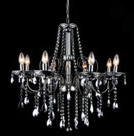 Kroonluchter klassiek diamant hanglamp grijs 51608