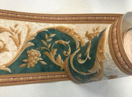 klassiek behangrand groen creme