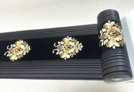 chique zwart goud barok behangrand