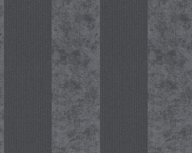 grijs strepen behang glitter 95373-4