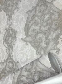Glitter behang barok beige zandkleuren landelijke stijl Ornamenten