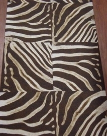 Bruin creme zebraprint afrika behang 