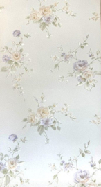 bloemen behang zachte kleuren glim