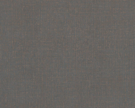 TEXTIELLOOK BEHANG | Metallic Linnenstructuur - zwart brons - A.S. Création My Home My Spa 38694-1