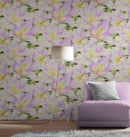 824308 paars lilla bloemen behang