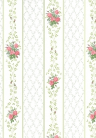 dollhouse 68834 rood groen wit bloemen ruitjes stijlvol behang