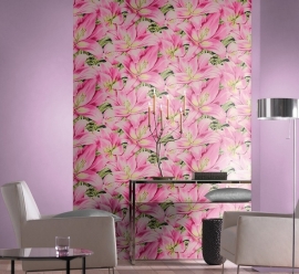 rose bloemen behang 824315