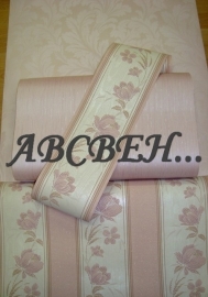 GLITTER BEHANG ROZE CREME STREEPJES BLOEMEN KLASSIEK 74