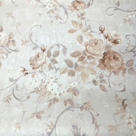 Engels bloemen Behang met Pioenrozen Romantische Rozen 95894-5