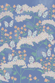 Eijffinger Rice 2 Wallpower 383620 Butterflies and Flowers Blue