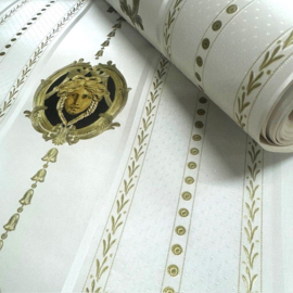 Versace Medusa koppen goud wit Griekse styl