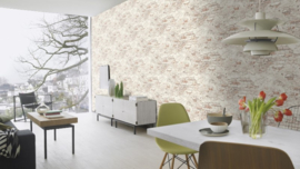 Steen behang betonlook lijkt net gemetseld 939316